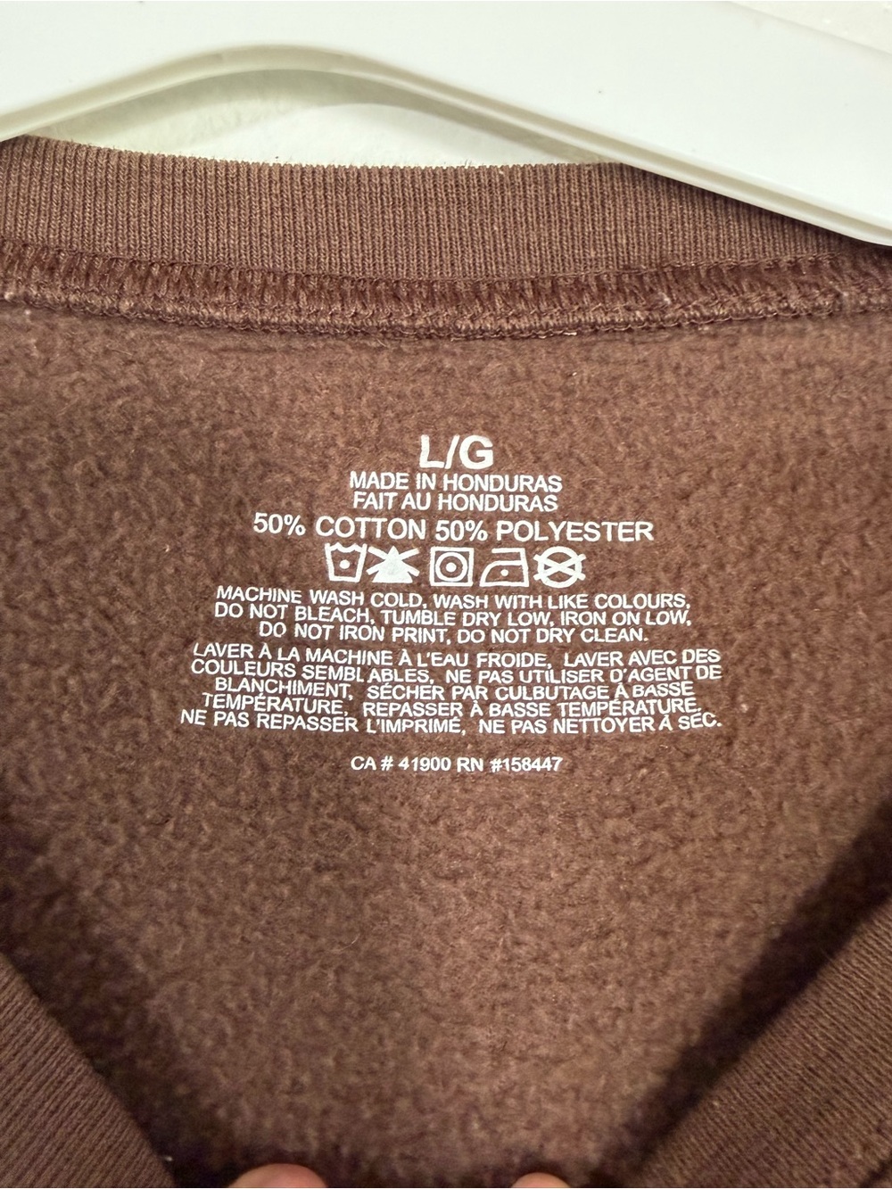Stay Home Club Brown Collegiate Graphic Sweatshirt Womens L Oversized Crewneck - Picture 3 of 4